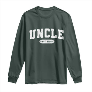 Promoted To Uncle Est 2026 Long Sleeve Shirt New Uncle Gift