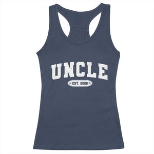Promoted To Uncle Est 2026 Racerback Tank Top New Uncle Gift TS10 Navy Print Your Wear