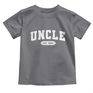 Promoted To Uncle Est 2026 Toddler T Shirt New Uncle Gift TS10 Charcoal Print Your Wear