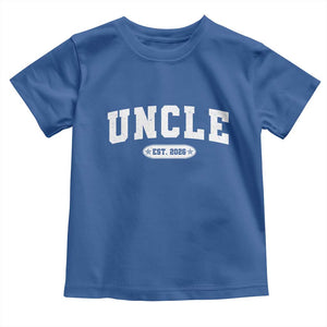 Promoted To Uncle Est 2026 Toddler T Shirt New Uncle Gift TS10 Royal Blue Print Your Wear