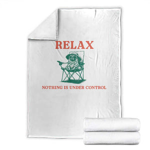 Chill Pug Throw Blanket Vintage Dog Lovers Relax Nothing Is Under Control Summer Chilling Vibes