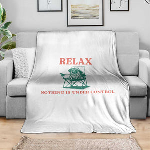 Chill Pug Throw Blanket Vintage Dog Lovers Relax Nothing Is Under Control Summer Chilling Vibes