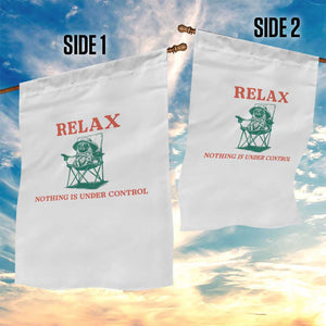 Chill Pug Garden Flag Vintage Dog Lovers Relax Nothing Is Under Control Summer Chilling Vibes