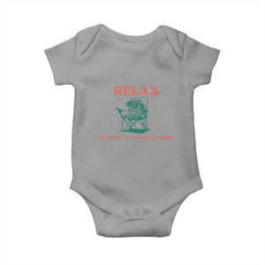 Chill Pug Baby Onesie Vintage Dog Lovers Relax Nothing Is Under Control Summer Chilling Vibes