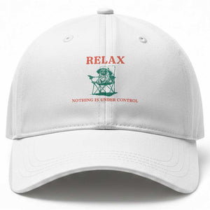 Chill Pug Baseball Cap Vintage Dog Lovers Relax Nothing Is Under Control Summer Chilling Vibes