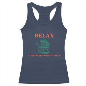 Chill Pug Racerback Tank Top Vintage Dog Lovers Relax Nothing Is Under Control Summer Chilling Vibes