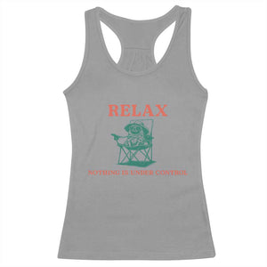 Chill Pug Racerback Tank Top Vintage Dog Lovers Relax Nothing Is Under Control Summer Chilling Vibes