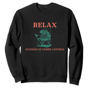 Chill Pug Sweatshirt Vintage Dog Lovers Relax Nothing Is Under Control Summer Chilling Vibes