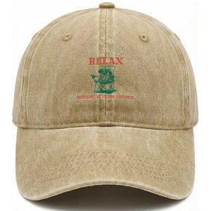 Chill Pug Washed Cotton Baseball Cap Vintage Dog Lovers Relax Nothing Is Under Control Summer Chilling Vibes