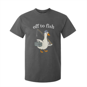 Funny Goose Fishing T Shirt For Kid Off to Fish Cute Waterfowl Angler Gift for Fishing Lovers