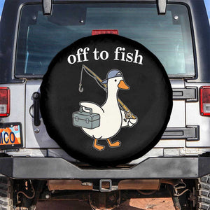 Funny Goose Fishing Spare Tire Cover Off to Fish Cute Waterfowl Angler Gift for Fishing Lovers