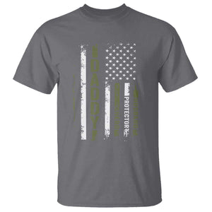 Daddy Husband Protector Hero T Shirt Fathers Day Vintage American Flag
