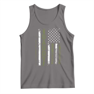 Daddy Husband Protector Hero Tank Top Fathers Day Vintage American Flag