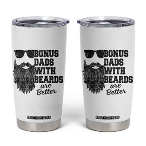 Bonus Dads With Beards Are Better Tumbler Cup Retro Step Dad Fathers Day