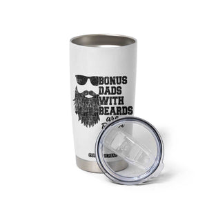 Bonus Dads With Beards Are Better Tumbler Cup Retro Step Dad Fathers Day