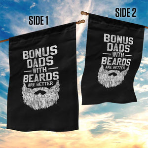 Bonus Dads With Beards Are Better Garden Flag Funny Stepdad Stepfather Fathers Day