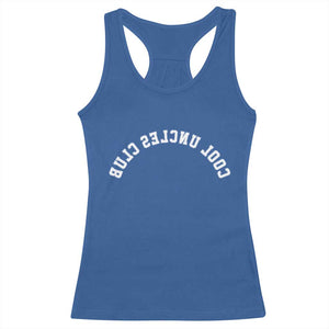 Cool Uncles Club Racerback Tank Top Gifts For Uncle Retro Upside Down Text TS10 Royal Blue Print Your Wear