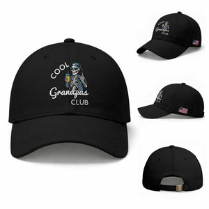 Cool Grandpas Club Baseball Cap Fathers Day Best Grandpa Skeleton