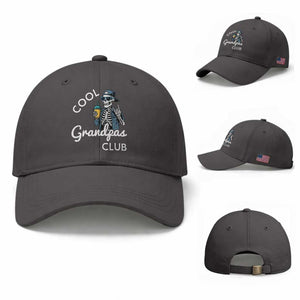 Cool Grandpas Club Baseball Cap Fathers Day Best Grandpa Skeleton