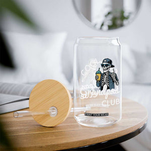 Cool Grandpas Club Glass Can Fathers Day Best Grandpa Skeleton