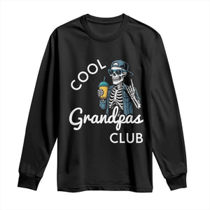Cool Grandpas Club Long Sleeve Shirt Fathers Day Best Grandpa Skeleton
