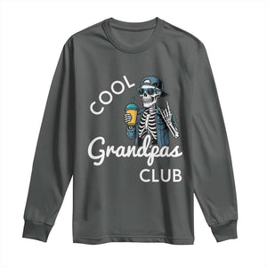 Cool Grandpas Club Long Sleeve Shirt Fathers Day Best Grandpa Skeleton