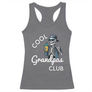 Cool Grandpas Club Racerback Tank Top Fathers Day Best Grandpa Skeleton
