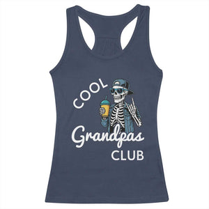 Cool Grandpas Club Racerback Tank Top Fathers Day Best Grandpa Skeleton