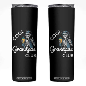 Cool Grandpas Club Skinny Tumbler Fathers Day Best Grandpa Skeleton