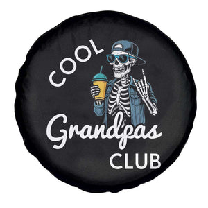 Cool Grandpas Club Spare Tire Cover Fathers Day Best Grandpa Skeleton