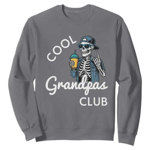 Cool Grandpas Club Sweatshirt Fathers Day Best Grandpa Skeleton