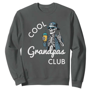 Cool Grandpas Club Sweatshirt Fathers Day Best Grandpa Skeleton