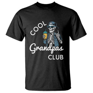 Cool Grandpas Club T Shirt Fathers Day Best Grandpa Skeleton