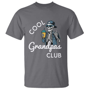 Cool Grandpas Club T Shirt Fathers Day Best Grandpa Skeleton