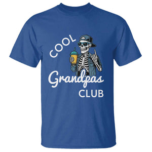 Cool Grandpas Club T Shirt Fathers Day Best Grandpa Skeleton