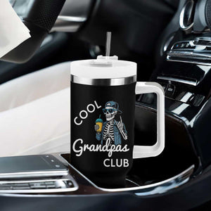 Cool Grandpas Club Tumbler With Handle Fathers Day Best Grandpa Skeleton