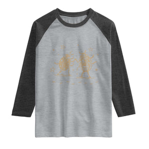 Dancing Lady Bugs Happy Little Insects Nature Lovers Raglan Shirt