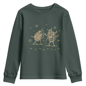 Dancing Lady Bugs Happy Little Insects Nature Lovers Youth Sweatshirt
