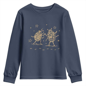 Dancing Lady Bugs Happy Little Insects Nature Lovers Youth Sweatshirt