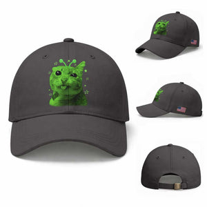 Funny Alien Cat Meme Retro Y2K Vintage Space Kitty Baseball Cap