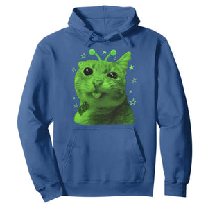 Funny Alien Cat Meme Retro Y2K Vintage Space Kitty Hoodie