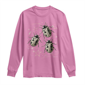 Cute Ladybug Y2k Grunge 2000s Alt 90s Vintage Star Dots Teen Long Sleeve Shirt
