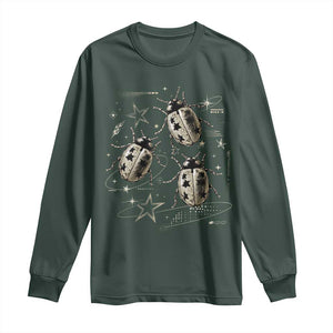 Cute Ladybug Y2k Grunge 2000s Alt 90s Vintage Star Dots Teen Long Sleeve Shirt
