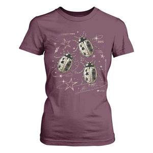 Cute Ladybug Y2k Grunge 2000s Alt 90s Vintage Star Dots Teen T Shirt For Women