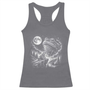 Frog Moon Racerback Tank Top Vintage 90s Frog Howling to Moon Parody Meme