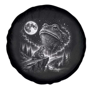 Frog Moon Spare Tire Cover Vintage 90s Frog Howling to Moon Parody Meme