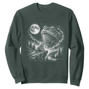 Frog Moon Sweatshirt Vintage 90s Frog Howling to Moon Parody Meme