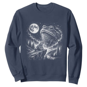 Frog Moon Sweatshirt Vintage 90s Frog Howling to Moon Parody Meme