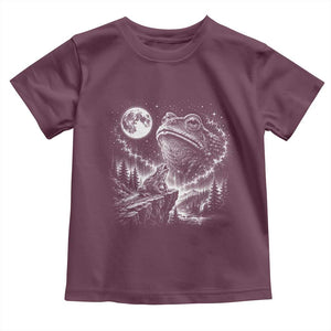 Frog Moon Toddler T Shirt Vintage 90s Frog Howling to Moon Parody Meme