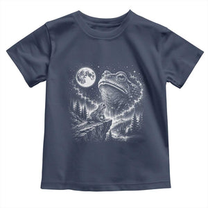 Frog Moon Toddler T Shirt Vintage 90s Frog Howling to Moon Parody Meme